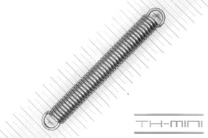 Molla di trazione 3 mm gancio occhiello 18 x 144,5 mm 38,1 kg spirale acciaio inox metallo - Foto 1 di 1