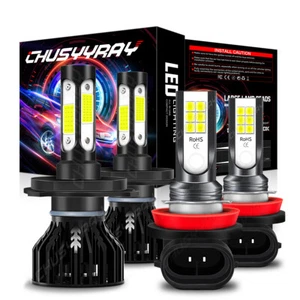 Para For Honda Fit 2006-2020 faro LED luces altas / bajas + bombillas antiniebla - Picture 1 of 12