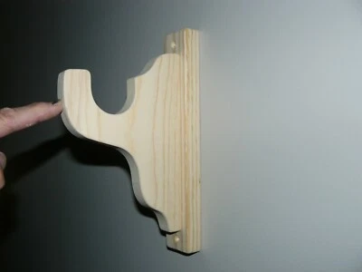 Soportes de barra de cortina de madera estilo colonial Foto 1 de 4