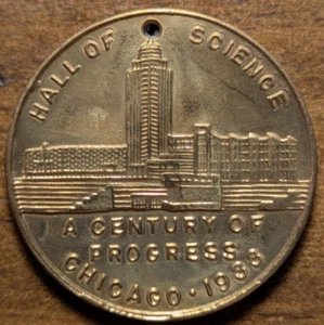 1933 Salón de la Ciencia Siglo de Progreso Chicago llamado dólar HK-469 token - Imagen 1 de 4