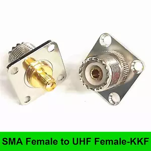 50x SMA Female to UHF SO239 Female Jack Panel Mount Adapter SMA SO-239 Connector - Picture 1 of 1