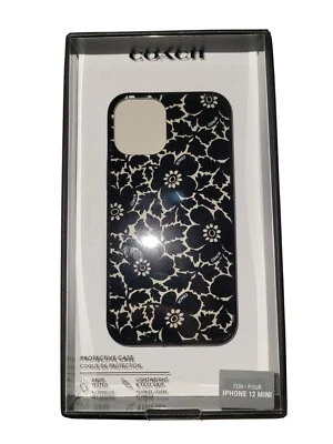 Coach - Slim Protective Case for iPhone 12 Mini - Bold Floral Black New - Image 1 of 4