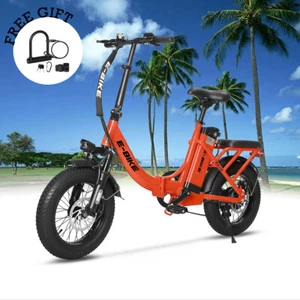 Aaiwa 750W Folding Electric Bike for Adults 16" Fat Tire 36V Beach City Ebike - Picture 1 of 14