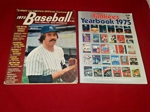 1975 Street & Smith Baseball Yearbook Catfish Hunter & 1975 NY Yankees Yearbook - Picture 1 of 7