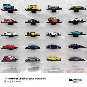 Hot Wheels Shelf Display - 5 PACK - Acrylic Cases, Loose Cars, Action Figures - Picture 1 of 17