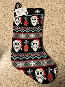 Jack Skellington Ugly Sweater Style " 19" Nightmare Before Christmas Stocking - Picture 1 of 1