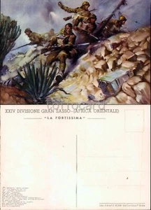 FANTERIA XXIV DIVISIONE GRAN SASSO-COLONIALE AFRICA-LA FORTISSIMA-C66-5 - Picture 1 of 1