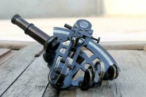 SOLID BRASS MARINE SEXTANT ASTROLABE ANTIQUE MARITIME NAUTICAL SHIP SEXTANT GIFT - Picture 1 of 2