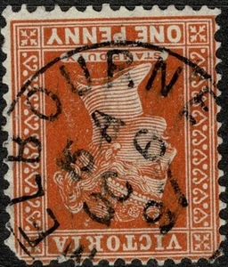 SELLO VIC - MELB. CÓDIGO DE TIEMPO - 15 A. 6 OC 1897. - Imagen 1 de 1