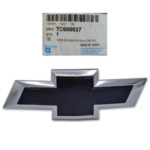 Rear Emblem Logo Genuine Chrome Black Fits Chevrolet Trailblazer Colorado 17 18 - Picture 1 of 6