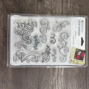 Autumn Leaves Clear Stamps Swirls v.2 Rhonna Farrer Scrapbooking Cardmaking New - Picture 1 of 5