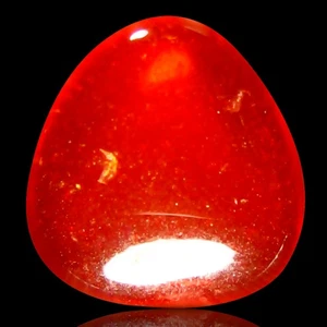 1,35 ct Excellent Fancy Cabochon (10 x 9 mm) Blinkender Multicolor Red Fire Opal - Bild 1 von 1