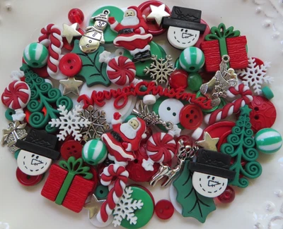 Lote de 100+ botones y cuentas adorno mezcla - FELIZ NAVIDAD #14 Foto 1 de 2