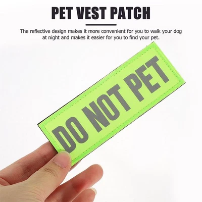 4 Pcs Service Dog Patches Reflective Nylon Patch for Dog Gear - Image 1 of 4