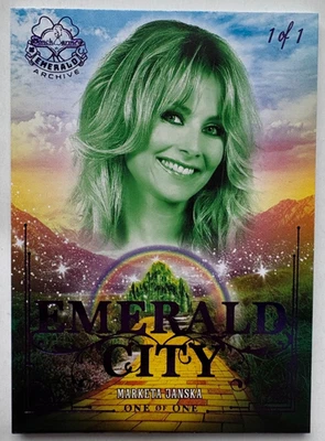 2023 BENCHWARMER EMERALD ARCHIVE MARKETA JANSKA EMERALD CITY CARD /1 1/1 - Image 1 of 2