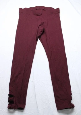 Old Navy 女式高腰双膝踝打底裤 LB3 勃艮第大号 — 第 1/4 张图片