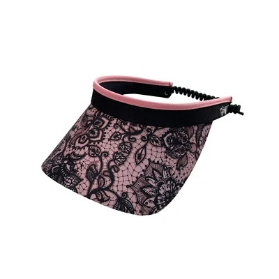 Guante Rosa Encaje Visera Mujeres OS Bobina Rosa Negro Exterior Golf Tenis Deportivo NUEVO Foto 1 de 4