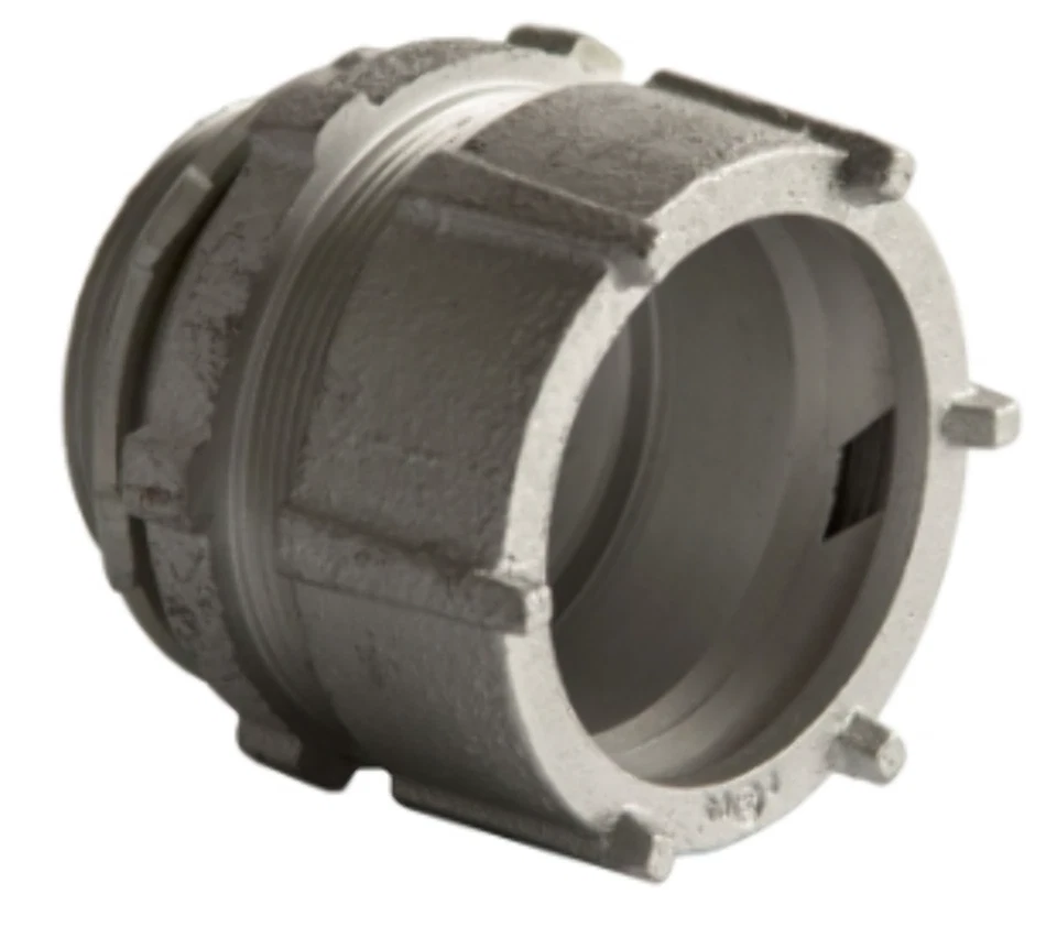 Hubbell Raco (1816) 4" No-Thread Conduit Connector, Malleable Iron