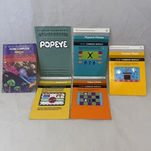 Texas Instruments TI99/4A Home Computer Manual Booklet Lot Parsec Popeye Chess - Picture 1 of 8