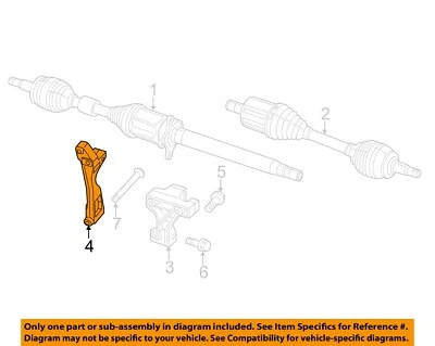 CHRYSLER OEM 14-17 200, Cherokee suspensión delantera ejes de transmisión-soporte 52123605AA Foto 1 de 2