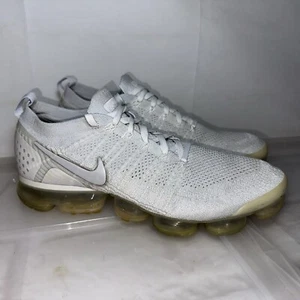 Mens NIKE Vapormax Flyknit 2 White Vast Grey Size US 12 #36043 - Picture 1 of 16