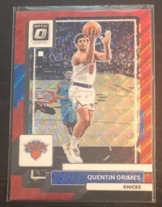 2022-23 Panini Donruss Optic QUENTIN GRIMES Red Wave Prizm #2 Knicks - Picture 1 of 2