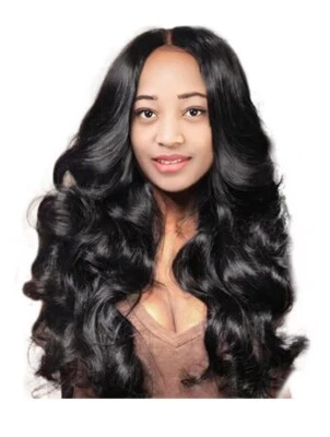 Damen Perücke (Party-Wig, Perrücke) Schwarze und braun lange, mit Pony 658