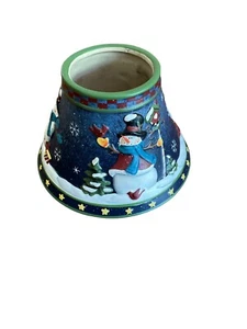 Yankee Candle Christmas Snowman Jar Shade Topper Holiday - Picture 1 of 10