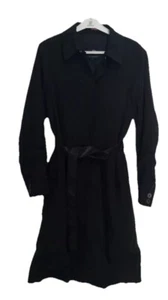 BURBERRY LONDON TRECH COAT BLACK SIZE XL MADE IN USA - Picture 1 of 20