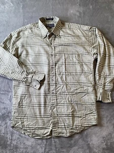Burberrys Of London Shirt Men’s Medium Imported Fabric Cotton Button Down Plaid - Picture 1 of 18