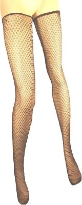 NEU Netzstrümpfe Overknee Fishnet-stockings halterlos XXL-Länge für 35-46 schwar - Bild 1 von 3
