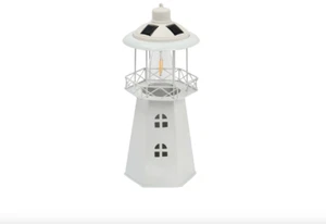 Neu Coastal Paradise Solar Metall Leuchtturm stilvolle Außenbeleuchtung für Garten - Bild 1 von 1