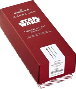 Hallmark Andenken LICHTSCHWERT SET 2019 Ornament METALL Star Wars - Bild 1 von 2
