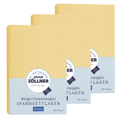 Julius Zöllner Spannbetttuch Jersey 90x40 Banana 3er Pack TOP - Bild 1 von 4