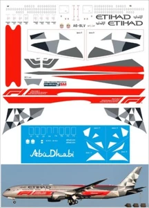 Boeing 787-900 ETIHAD Formula 1 1/144 PAS-DECALS 787900-11 - Picture 1 of 1