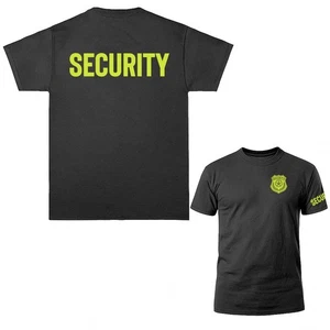 "Security" Size S-5XL Front/Back Event Staff Uniform T-shirt - Picture 1 of 7