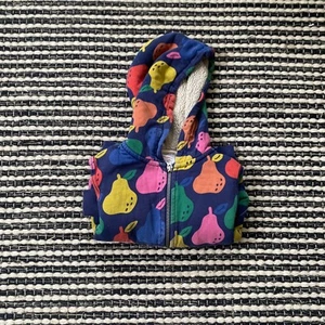 Hanna Andersson Organic Cotton Sherpa Lined Colorful Pear Full Zip Sweater 4 - Picture 1 of 8