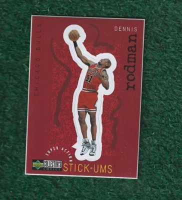 DENNIS RODMAN - NBA HOF - 1997-98 COLLECTOR'S CHOICE STICK 'UMS STICKER CARD #S4 - Image 1 of 2