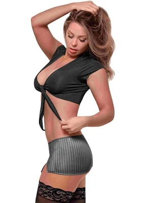 CONJUNTO DE FANTASIA SECRETÁRIA DE SEDA MÁGICA MUITO PRIVADA TAMANHOS P/M-G/XL - Imagem 1 de 4