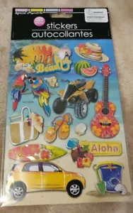 """Pegatinas Pegatinas""~Libro de recortes 3-D~Playa-Tropical~ NUEVAS - Imagen 1 de 4