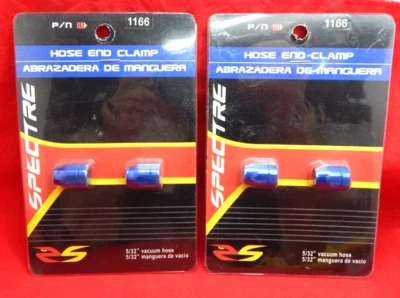 LOT OF 2 PACKS Blue Anodized Aluminum Vacuum Line Magna Clamp Hose End 5/32 - Image 1 of 3