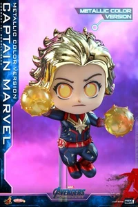 Hot Toys COSB591 heroes Endgame Cosbaby Captain Gold Bobble-Head Doll - Picture 1 of 4