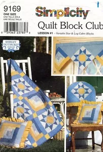 Simplicity Edredón Block Club Lección 1 Estrella y Bloques de Cabina de Magos Patrón 9169 SIN CORTAR - Imagen 1 de 2