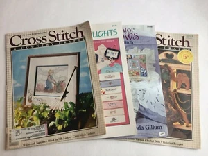 Lote de 4 libros y revistas de punto de cruz y manualidades de campo, bebé - Imagen 1 de 5