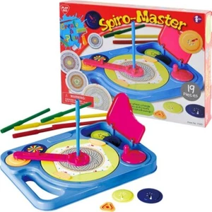 Play Go SPIRO MASTER Spiral Graph Drawing Fun 19 Pieces Create Draw for Kids 5+ - Picture 1 of 3