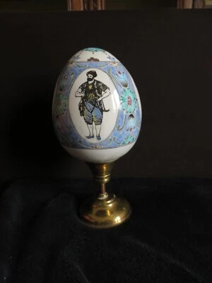 ancien porte perruque, porte chapeau en faience - Photo 1/4