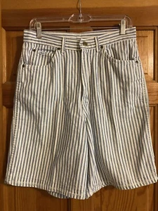 Schicke Damen Shorts Vintage Mom Jeans gestreift Gr. 14 SIEHE MASSE - Bild 1 von 10