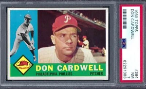 1960 Topps #384 PSA 7 Don Cardwell Phillies 384 - Imagen 1 de 2