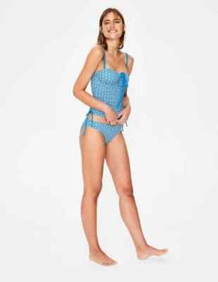 Nuevo Top Tankini Boden Azul Acanalado Cerdeña EE. UU. 8 Geométrico Foto 1 de 4