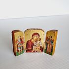 Altarpiece Triptych Mini Wooden Icons Greek Orthodox Icon Home Decor Gift